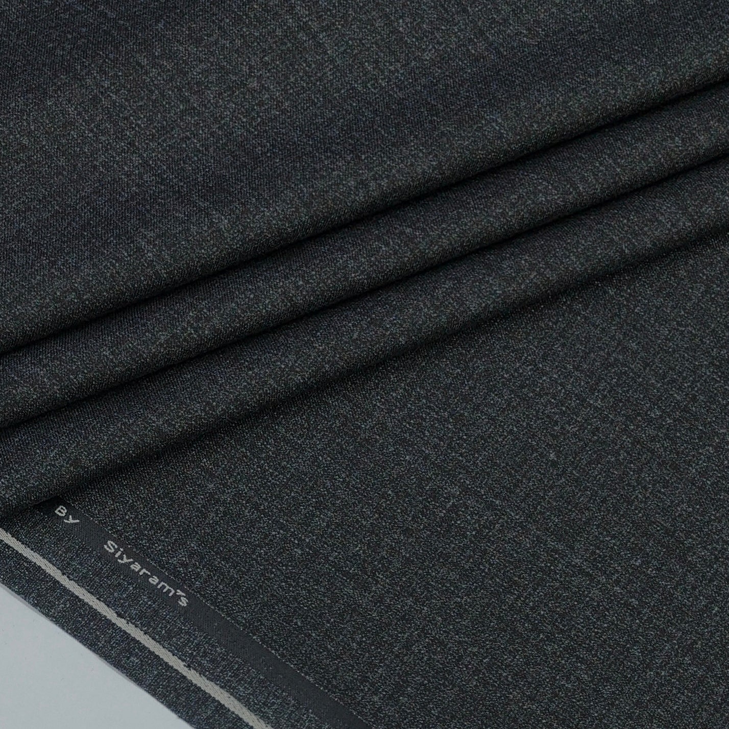 Combo Siyaram Worsted Black Trouser Fabric And Mantire Poly Cotton Broad Stripe Light Brown N Off White Shirt Fabric